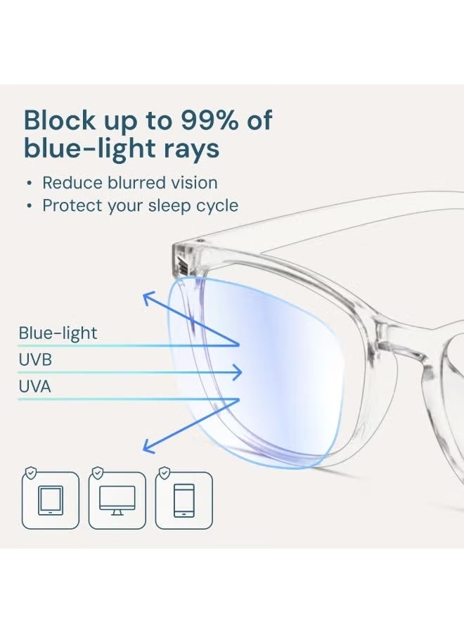 Blue Light Blocking Glasses - Fashion Square Eyeglasses, Anti UV Ray Computer Gaming Glasses Blue Blockers for Women/Men - Image 4