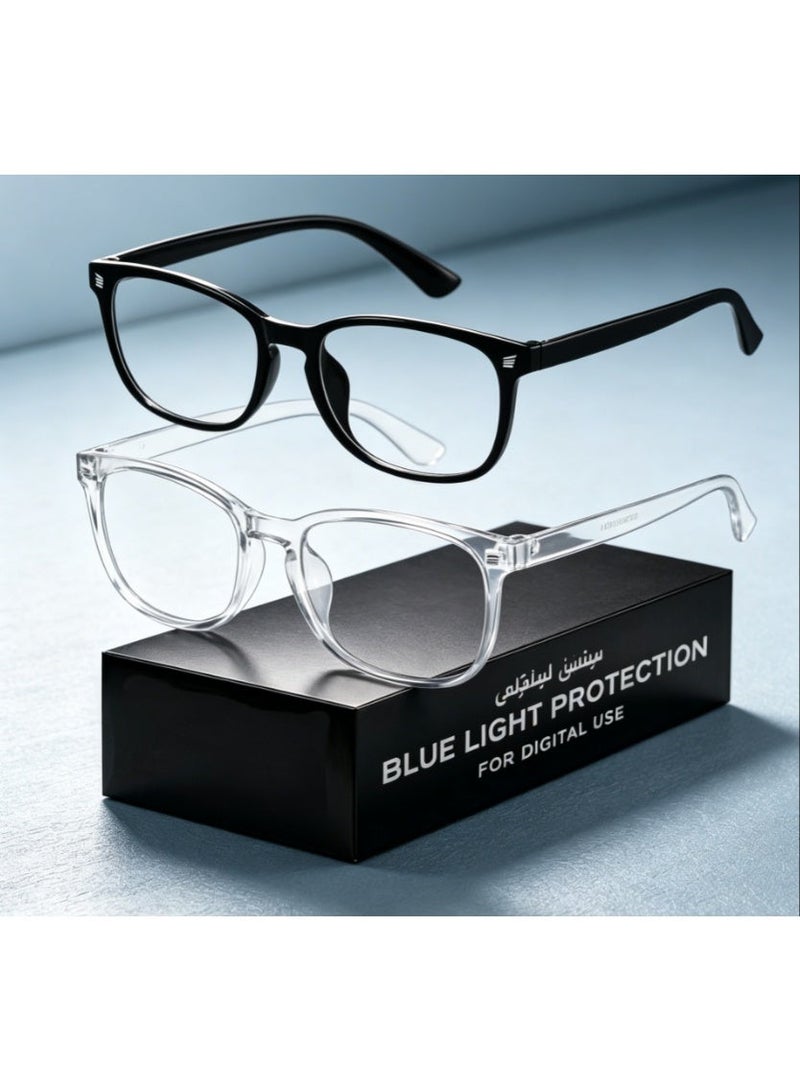 Blue Light Blocking Glasses - Fashion Square Eyeglasses, Anti UV Ray Computer Gaming Glasses Blue Blockers for Women/Men - Image 1
