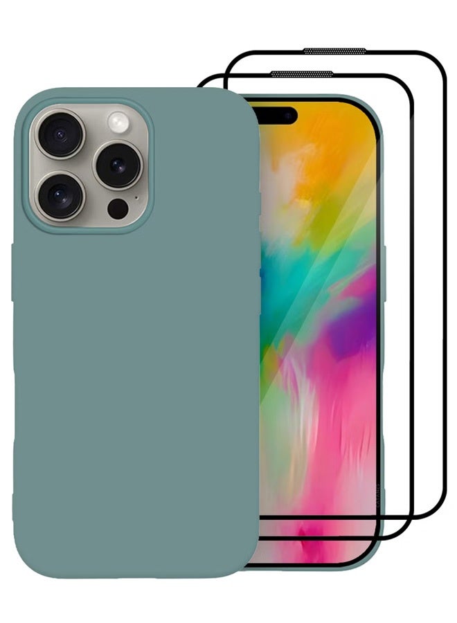 CATANES (for iPhone 16 Pro) 3 Pack Case and 2 Screen Protectors, Slim Silicone Case, Full Covered Anti Scratch Shockproof Protective Cover - Image 1