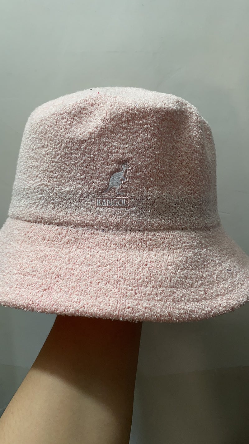 Kangol Style Flat Top Bucket Hat Terry Cloth - Image 5