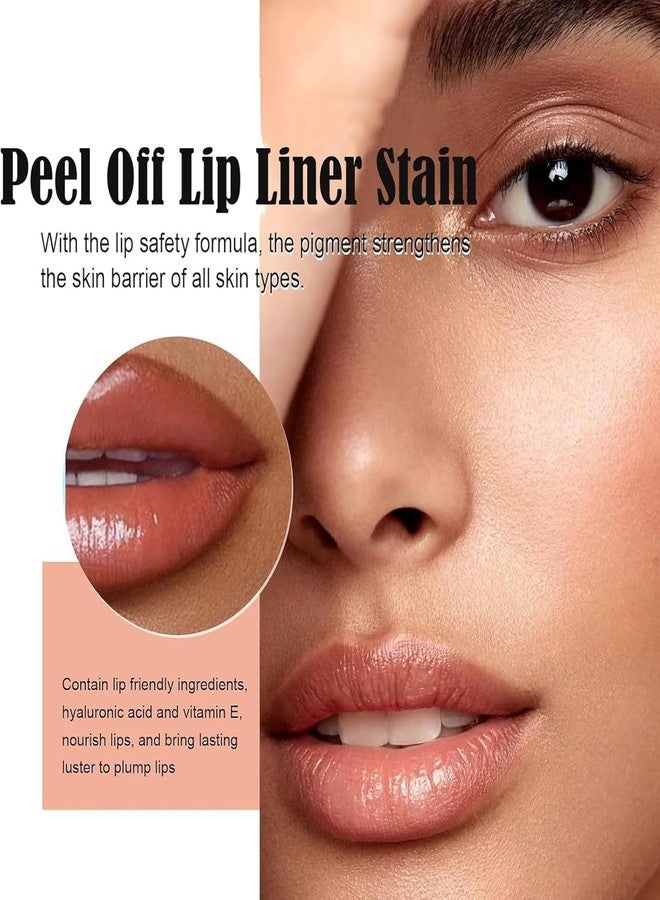 Aseawave 3Pcs Peel Off Lip Liner Lipstick Makeup, Chestnut Nude Brown Peel Off Lipgloss for Women Magic Lipstick 24 Hours Original Lip Liner Makeup Stain (#C, 1 Count (Pack of 3)) - Image 5