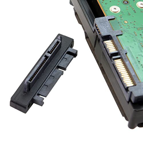 cablecc Right Angled 90 Degree SATA 22Pin 7+15 Male to SATA 22P Female Extension Convertor Adapter - Image 3