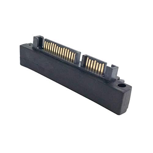 cablecc Right Angled 90 Degree SATA 22Pin 7+15 Male to SATA 22P Female Extension Convertor Adapter - Image 1