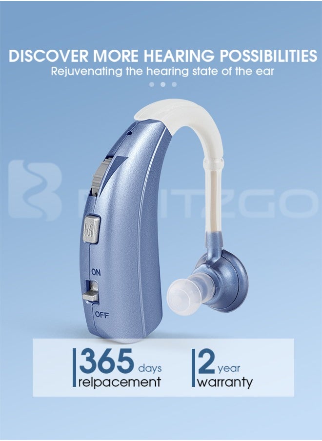 Britzgo Hearing Aid Rechargeable Wireless Amplifier For The Elderly Adult Rechargeable Deaf  - Image 2