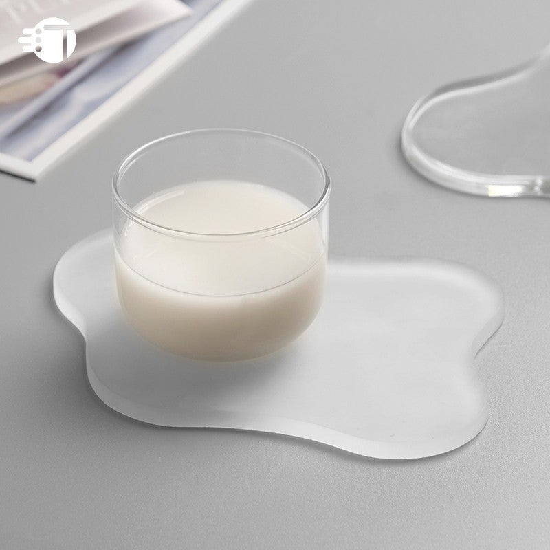 Cyber Celebrous Cloud Glass Tea Mat Transparent Pvc Soft Glass Cyber Celebrous Small Tray Creative Coffee Heat Insulated Dining Mat - Image 5