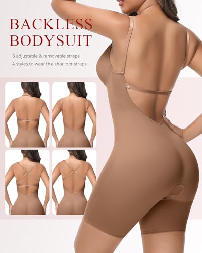 SHAPSHE Backless U Plunge Strapless Shapewear Tummy Control Butt Lifter Compression Bodysuit for Women Low Back Body Suit - Image 3