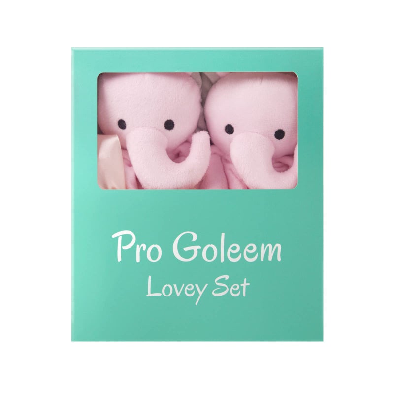 Pro Goleem Elephant Security Blanket Twin Baby Gifts Baby Snuggle Toy Lovey for Infant Girls Soft Lovie Pink 2 Pack