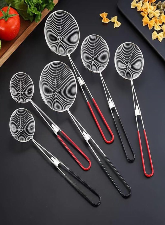 ccHuDE 6-Piece 2.5-Inch Stainless Steel Hot Pot Strainer Set - Black - Image 4