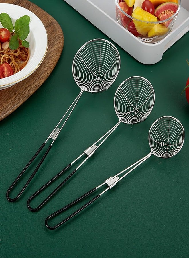 ccHuDE 6-Piece 2.5-Inch Stainless Steel Hot Pot Strainer Set - Black - Image 5