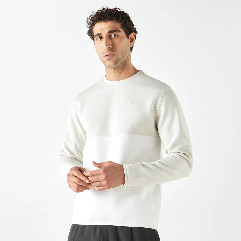 ADOT by Splash Panelled Sweatshirt with Long Sleeves and Pockets