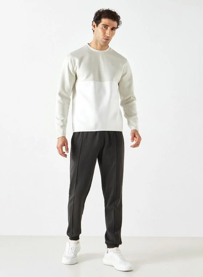 ADOT by Splash Panelled Sweatshirt with Long Sleeves and Pockets