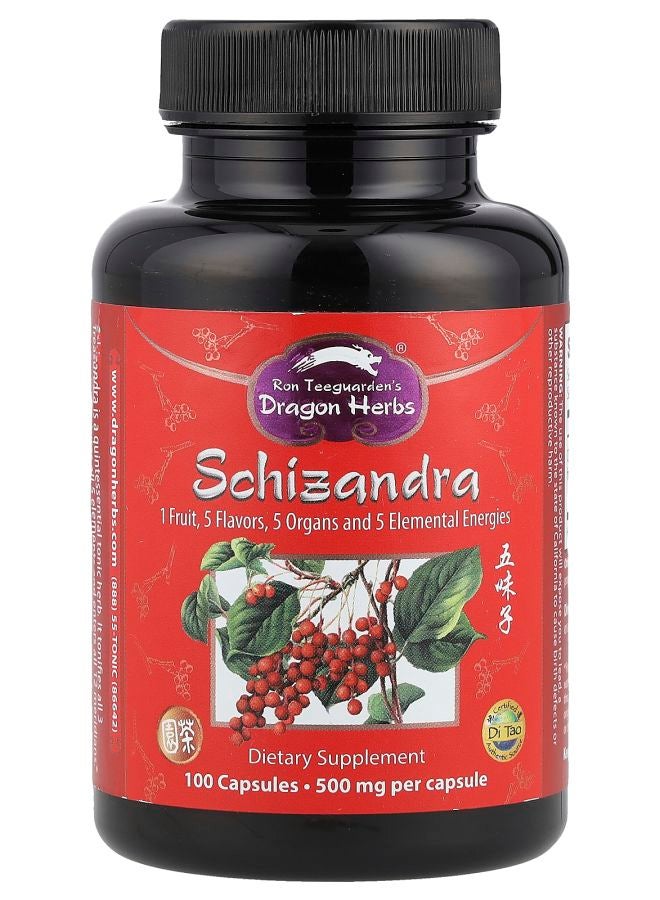 Schizandra 1500 mg 100 Capsules (500 mg per Capsule)