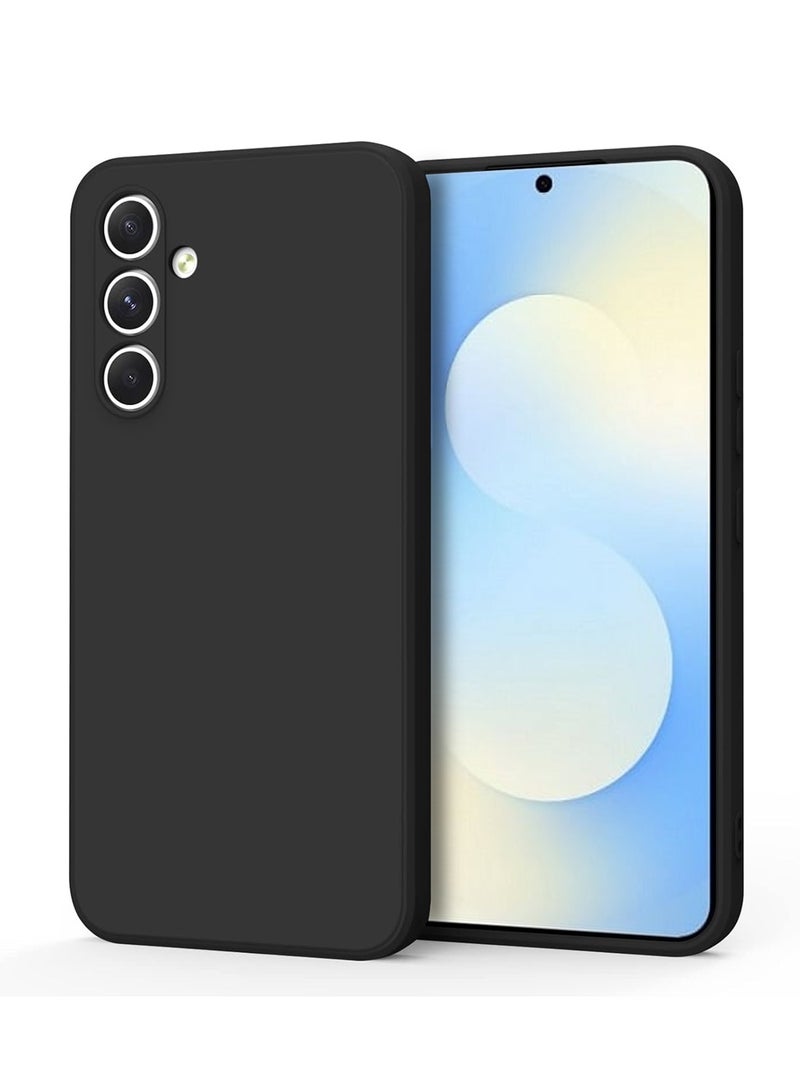 Wtech Samsung Galaxy S25 FE 5G 2025 Soft Liquid Silicone Case Cover (MCRPSN) - Black - Image 1