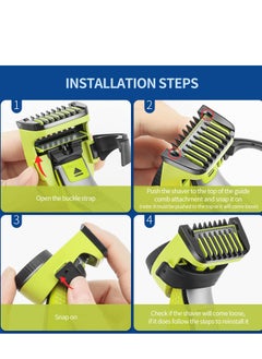 SYOSI Guard Comb for Philips One Blade Adjustable 14 in 1 Precision Comb with Body Guard Skin Protector Attachments for Shaving Grooming with 14 Length Settings Compatible with QP210 or 50 220 2523 252  - Image 4