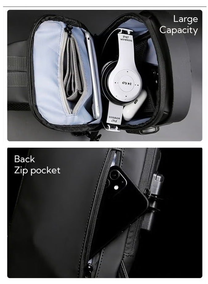 ستارجولد حقيبة ظهر كروس بودي مقاس 12 بوصة مع حزام مضاد للسرقة - مصنوعة من البوليستر ومقاومة للماء للسفر وحقيبة كتف عادية وحقيبة كتف رياضية متعددة الوظائف - Image 5