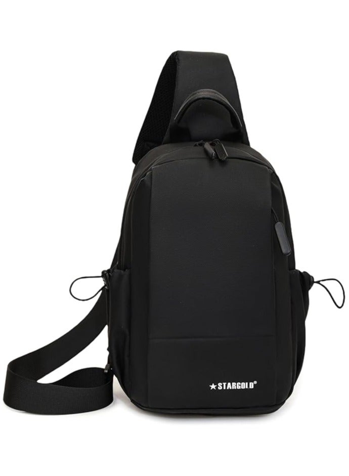 ستارجولد حقيبة ظهر كروس بودي مقاس 12 بوصة مع حزام مضاد للسرقة - مصنوعة من البوليستر ومقاومة للماء للسفر وحقيبة كتف عادية وحقيبة كتف رياضية متعددة الوظائف - Image 1