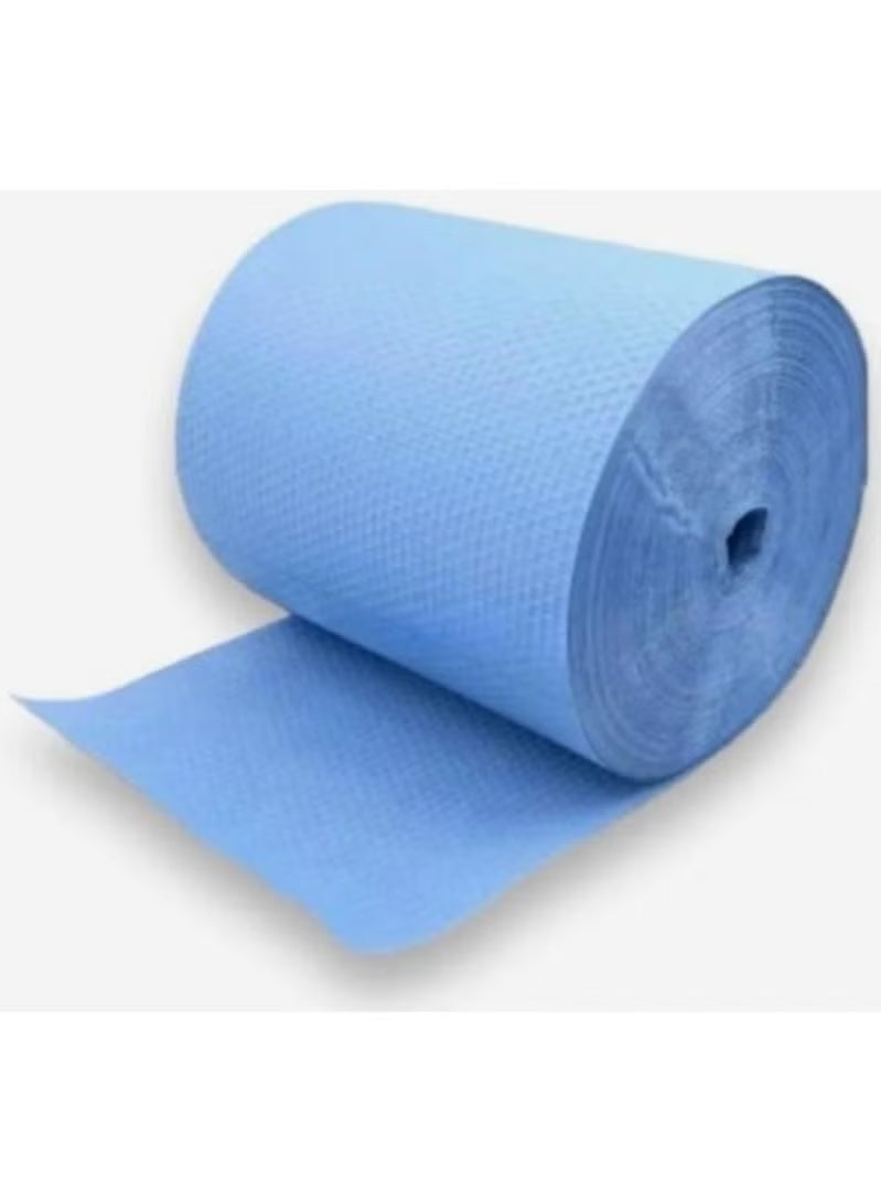 Non-woven cleaning roll, microfiber kitchen towels, jumbo size, blue, double thickness, 475 sheets - Image 2