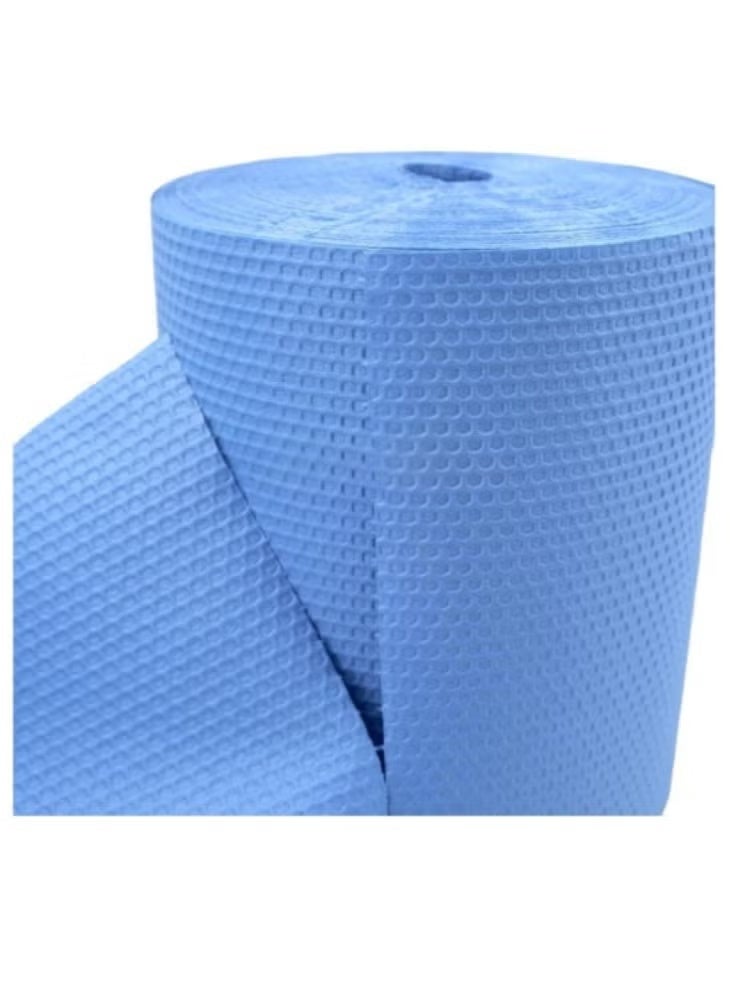 Non-woven cleaning roll, microfiber kitchen towels, jumbo size, blue, double thickness, 475 sheets - Image 3
