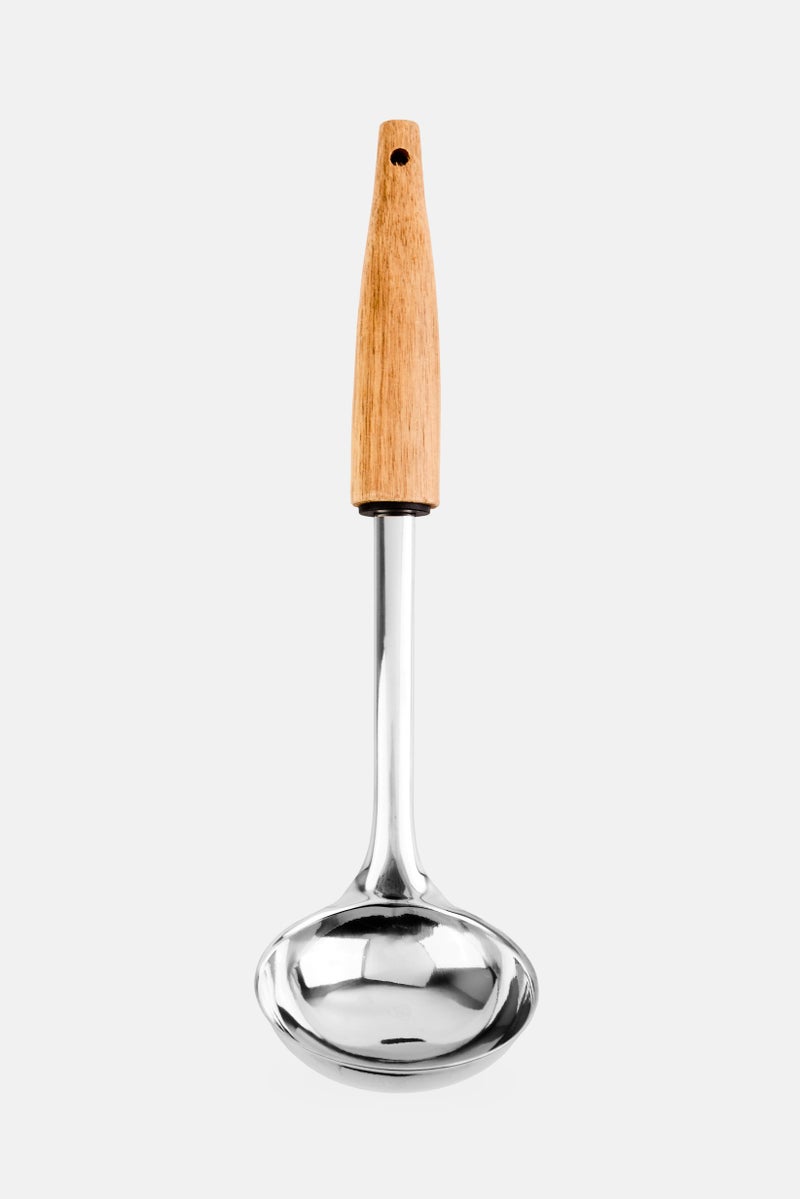 Cuisine Art Soup Ladle Wood Handle, Beige - Image 1
