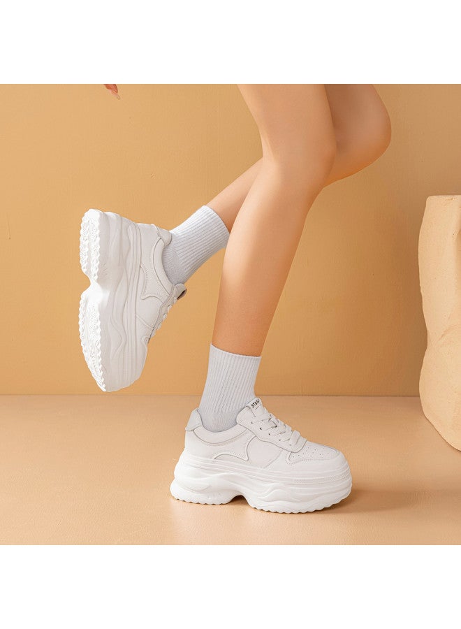 St&Sat Summer Dad Shoes Lightweight Breathable Low-cut Thick Sole Height Increasing Fashion Versatile Casual Women's Shoes - Image 2