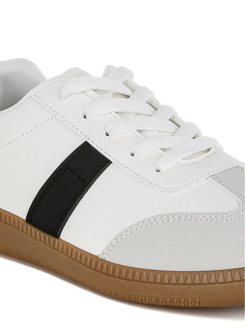 London Rag Classic Lace-Up Flatform Sneaker in White