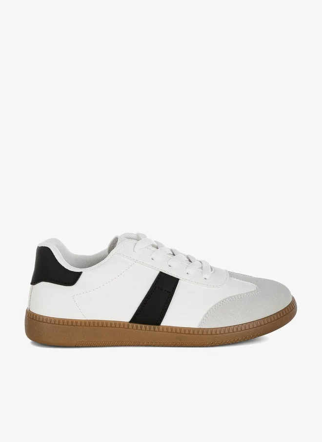 London Rag Classic Lace-Up Flatform Sneaker in White