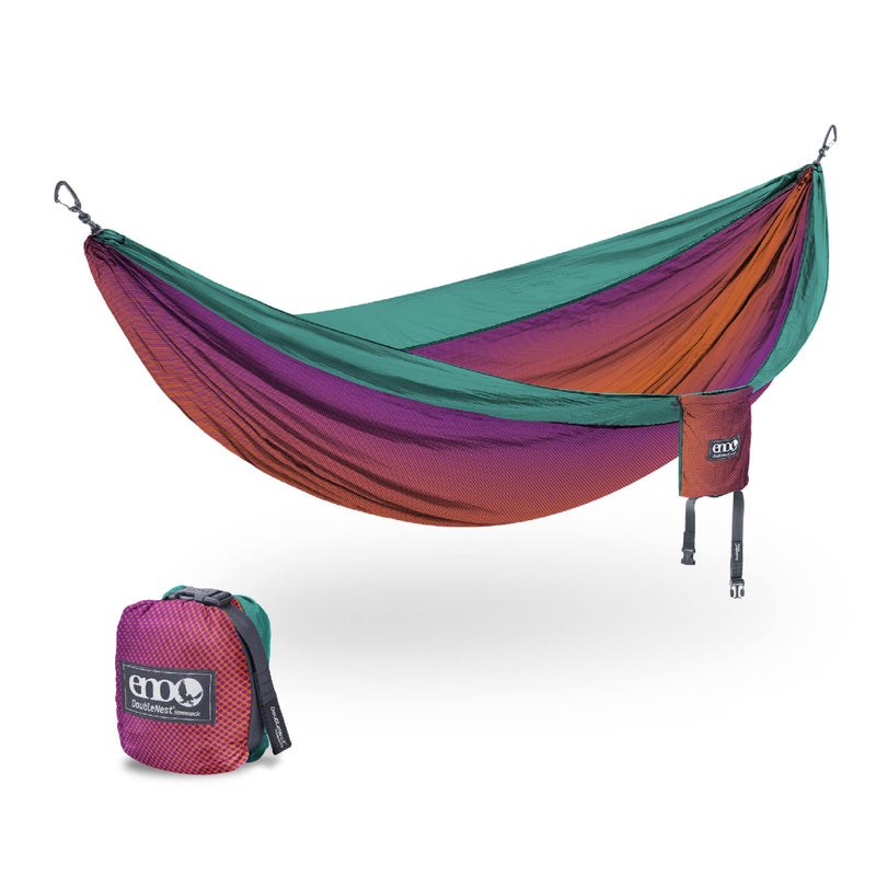 ENO DoubleNest Hammock - Lightweight, Portable, 1 to 2 Person Hammock - for Camping, Hiking, Backpacking, Travel, a Festival, or The Beach - Fade/Seaglass - Image 1