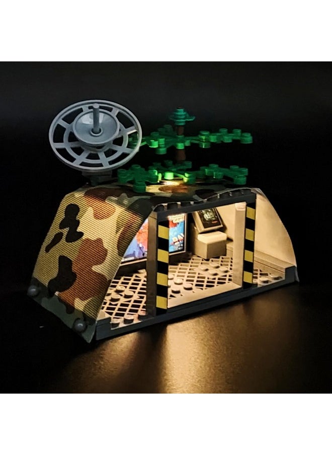 ZHX ZHX Modern Military Building Block Toys Camouflage Tent Command Center Army Weapon Shield Accessories with Sentry Guard Tower Set Compatible with Classic Bricks for Kids Age 8 10 12 14 Years  - Image 3