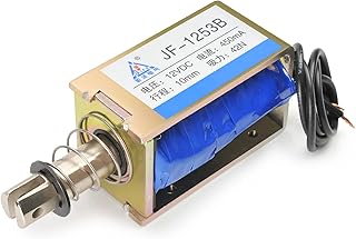 Fielect DC 12V 1A 42N 10mm Stroke Push Pull Solenoid Electromagnet, Open Frame Solenoid, Linear Motion, JF-1253B-12V - Image 1