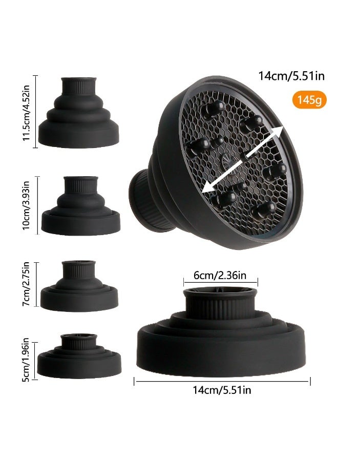 دوغي موزع هواء للشعر، عالمي لمجففات الشعر، غطاء مجفف شعر قابل للطي، أداة تصفيف للشعر للتمليس، وتصفيف الشعر الناعم، السميك، المجعد، المتطاير والمموج. - Image 5