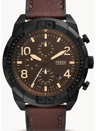 Men Leather Chronograph Buckle Watch FS5875 - view 3