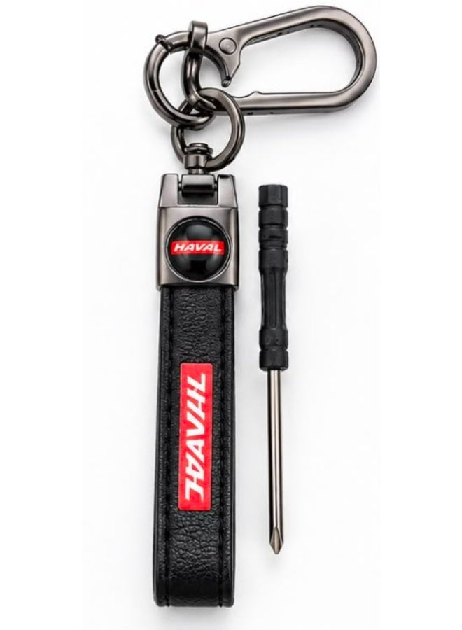HAVAL Premium leather keychain with HAVAL – sturdy ring – stylish automotive design - Image 2