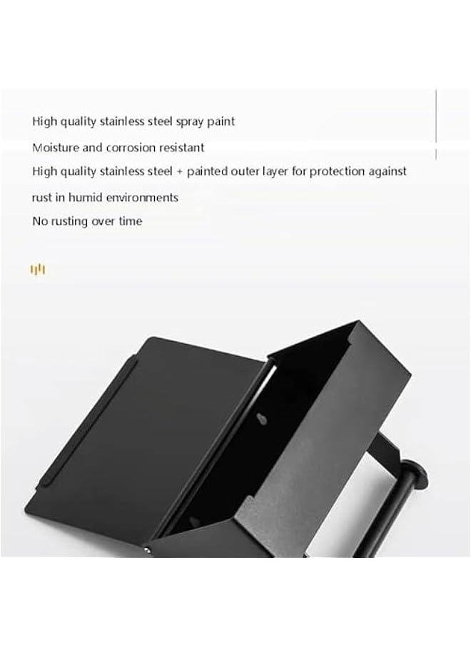 HOOKOR Toilet Paper Holder with Shelf, Flushable Wipes Dispenser Fits for Bathroom Wipe Storage, Keep Your Wipes Hidden Out of Sight (Concavity)  - Image 5