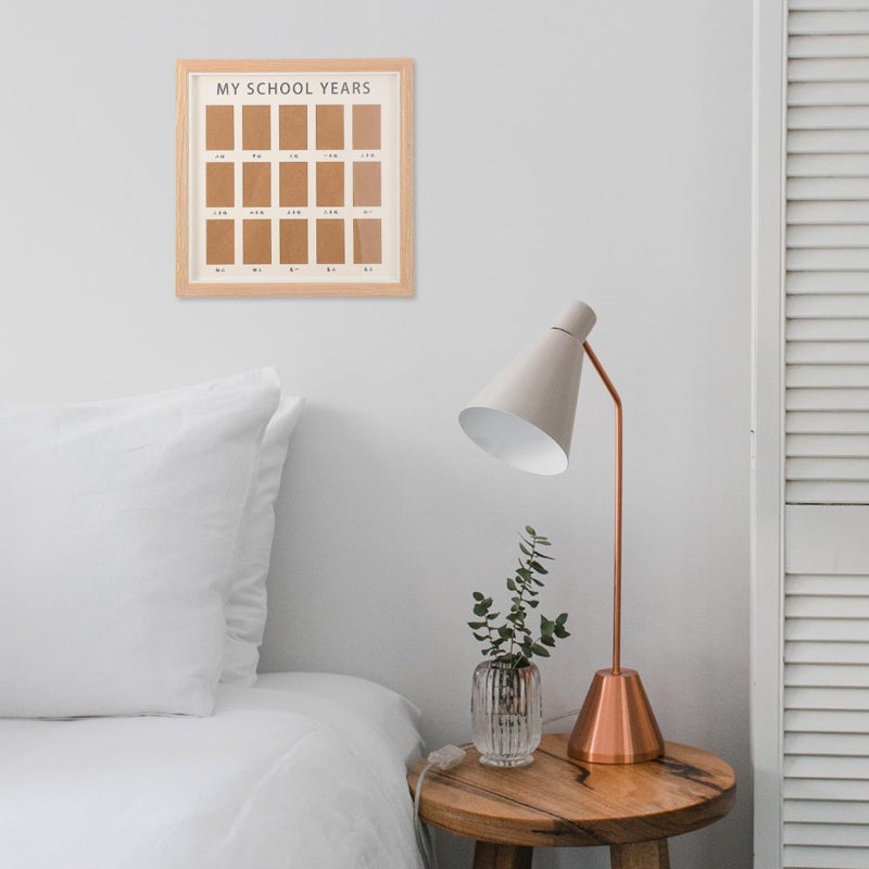 Light Wood Grain School Year Photo Frame Wall Mounted Tabletop Display - Image 5