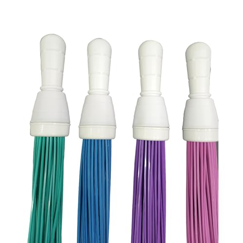 FRESHOME Heavy-Duty Kharata Plastic Broom | 300 Gm | 20 Inches with 60 Bristles | for Cleaning Floor and Bathroom, Wet & Dry Cleaning | Fiber Broom Hard Bristle (Pack of 2) - Image 4