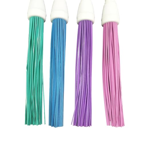 FRESHOME Heavy-Duty Kharata Plastic Broom | 300 Gm | 20 Inches with 60 Bristles | for Cleaning Floor and Bathroom, Wet & Dry Cleaning | Fiber Broom Hard Bristle (Pack of 2) - Image 3