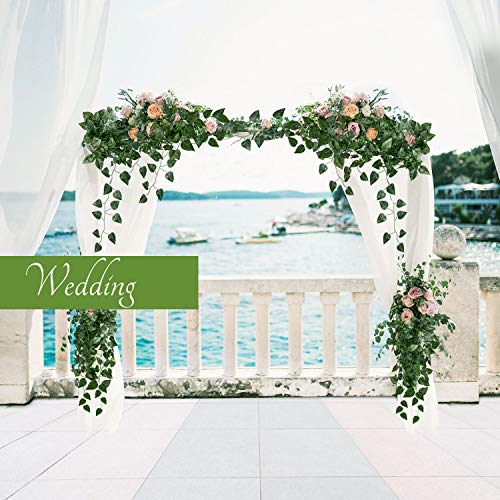 Yatim 78-Ft 12 Pack Silk Artificial Ivy Vines Leaf Garland Plants Hanging Wedding Garland Fake Foliage Flowers Home Kitchen Garden Office Wedding Wall Decor - Image 5