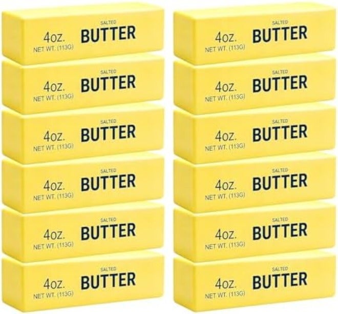 Rapean 12-Pack Butter Squishy Toy, Super Soft Slow Rising Squeeze Toys, Stress Relief Sensory Fidget Butter Shape for Kids & Adults, Anxiety Releasing Squishies for Party Favors, Classroom Prizes - Image 3