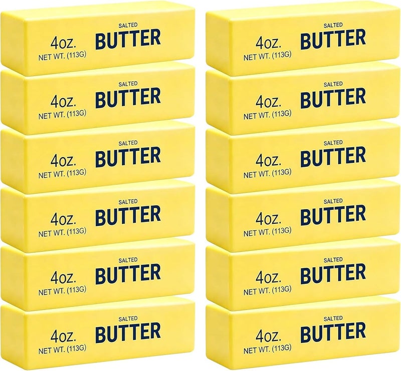 Rapean 12-Pack Butter Squishy Toy, Super Soft Slow Rising Squeeze Toys, Stress Relief Sensory Fidget Butter Shape for Kids & Adults, Anxiety Releasing Squishies for Party Favors, Classroom Prizes - Image 2
