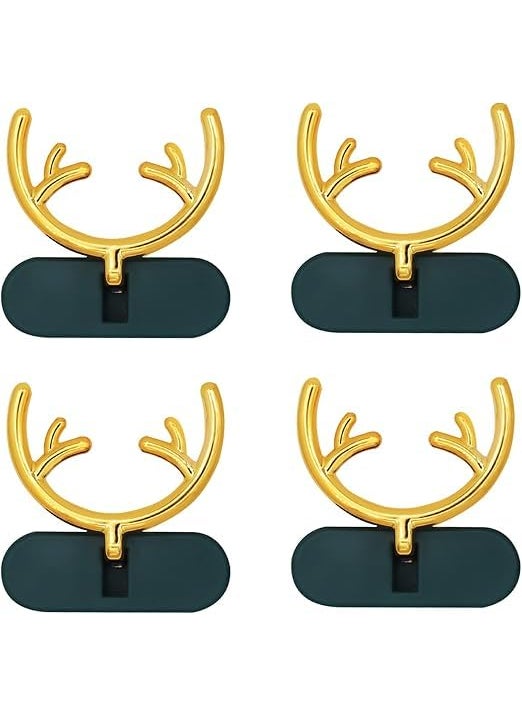 Jpra enterprise Jpra enterprise Antler Hook Cord Organizer for Cord Multifunctional Plug Wire Holder HoleFree Clamp Cable Plugs Antler Hook Organizer for Kitchen Appliances 4 pcs  - Image 1