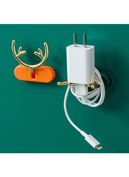 Jpra enterprise Jpra enterprise Antler Hook Cord Organizer for Cord Multifunctional Plug Wire Holder HoleFree Clamp Cable Plugs Antler Hook Organizer for Kitchen Appliances 4 pcs  - Image 4