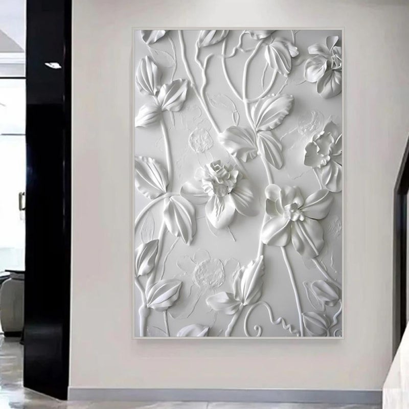 Marktna One piece of printed canvas wall art in a plaster painting design with a hollow frame, measuring (60×90). - Image 3