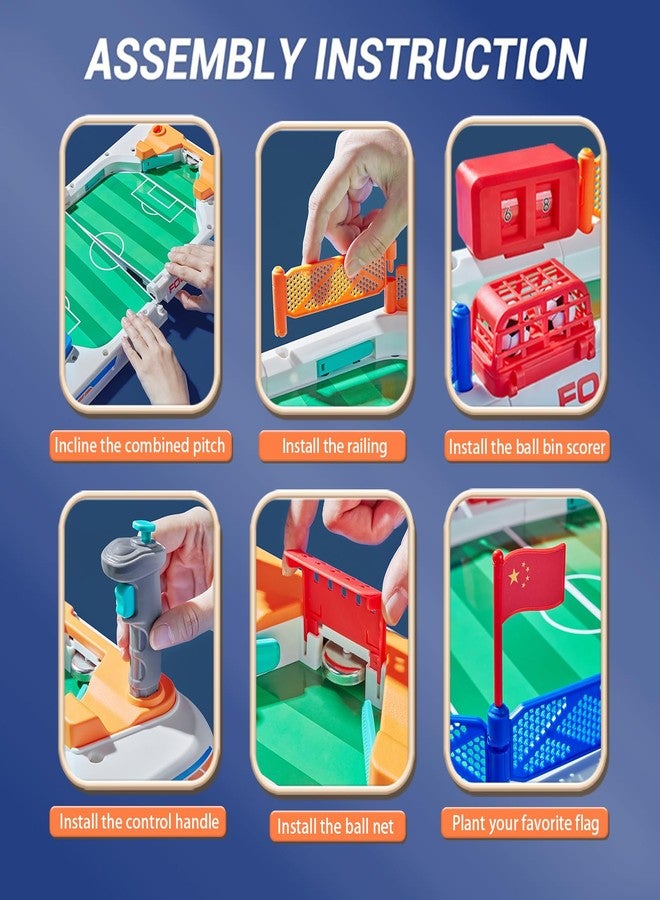 TGHIJKK Mini Soccer Board Game for Kids: Foosball Table Toys for 3 4 5 6 7 8-12 Year Old Kids - Pinball Interactive Sports Game Age 3+ Indoor Home Party - Gift for Boys Girls Birthday Christmas Grandkids - Image 4