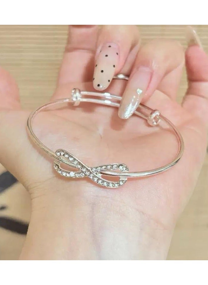 سيمهو 1p مزدوج القلب دفع سحب سوار قابل للتعديل-حلو وفاخر لعيد الأم عيد الحب  عيد الميللاد  المهرجان - Image 1