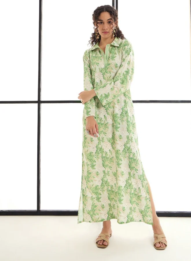 ساسافراس Floral Printed A-Line Maxi Dress for Women