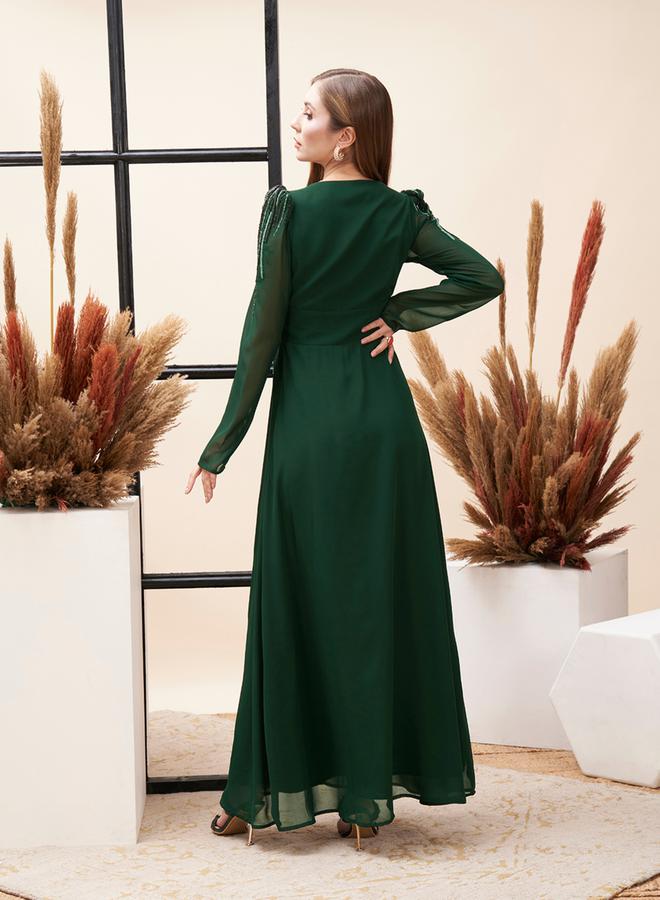 Mish Beaded Yoke A-Line Maxi Dress - Image 5