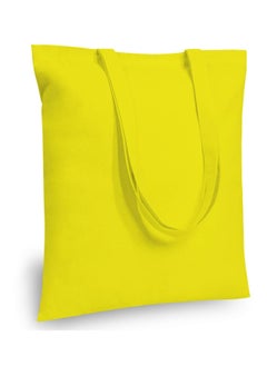 Cool Baby COOLBABY 5 Pack Economical Cotton Tote Bag, Lightweight Medium Reusable Grocery Shopping Cloth Bags, Suitable for DIY, Advertising, Promotion, Gift, Giveaway, Activity (yellow)  - Image 1