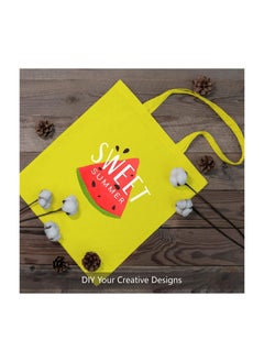 Cool Baby COOLBABY 5 Pack Economical Cotton Tote Bag, Lightweight Medium Reusable Grocery Shopping Cloth Bags, Suitable for DIY, Advertising, Promotion, Gift, Giveaway, Activity (yellow)  - Image 2