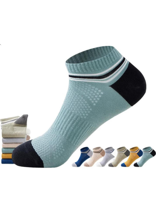 Men'S Socks Summer Father'S Day Gift Men'S Cotton Yarn 7A Grade Antibacterial Odor-Resistant Sweat-Absorbing Wear-Resistant Short Tube Socks