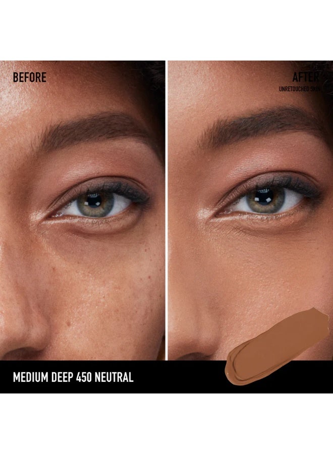 bareMinerals BAREPRO 16 HR WEAR All Over Skin-Perfecting Matte Medium Deep 450 Neutral Concealer Mineral SPF 25 7.5ml - Image 2